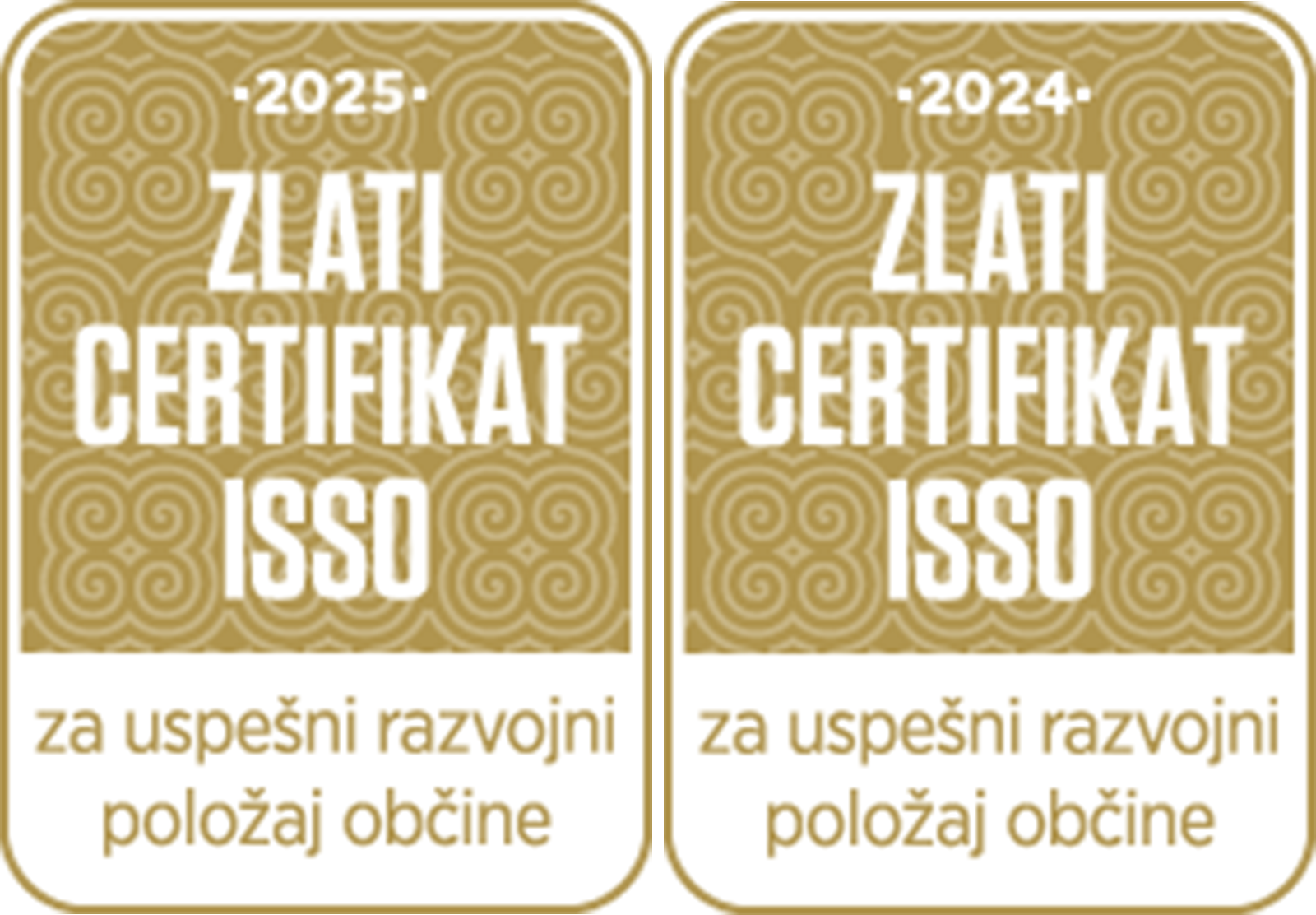 Spletni banner Zlati kamen ISSO 2024 in 2025 