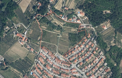 Območje OPPN Ankaran Hrib prava 1