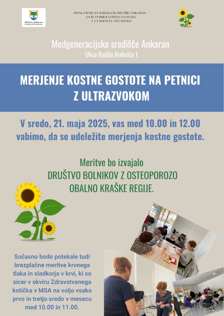 Merjenje kostne gostoto plakat maj 2025
