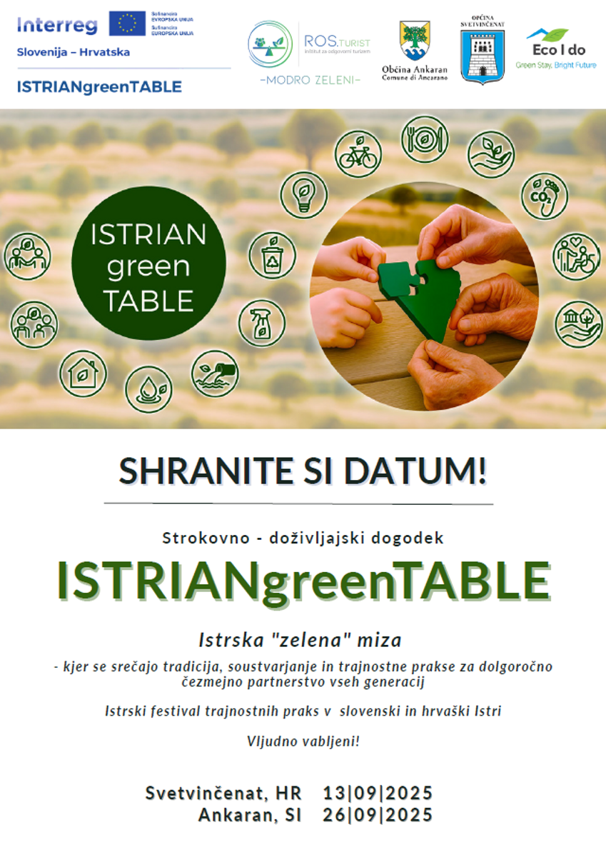 Istrian Green Table - Save the date