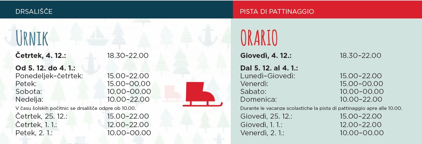 Urnik drsališče 2025
