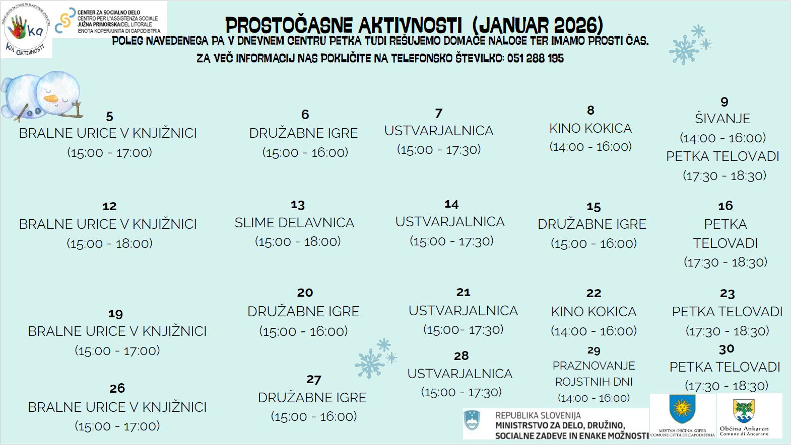 Program center PetKA januar 2026