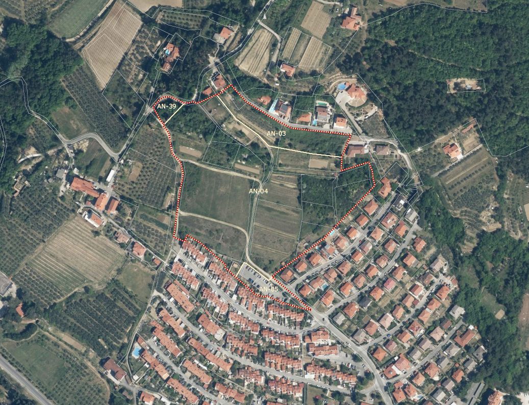 Območje OPPN Ankaran Hrib prava 1