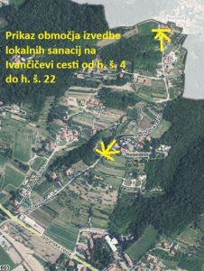 Vzdrževalna dela na vozišču Ivančičeva