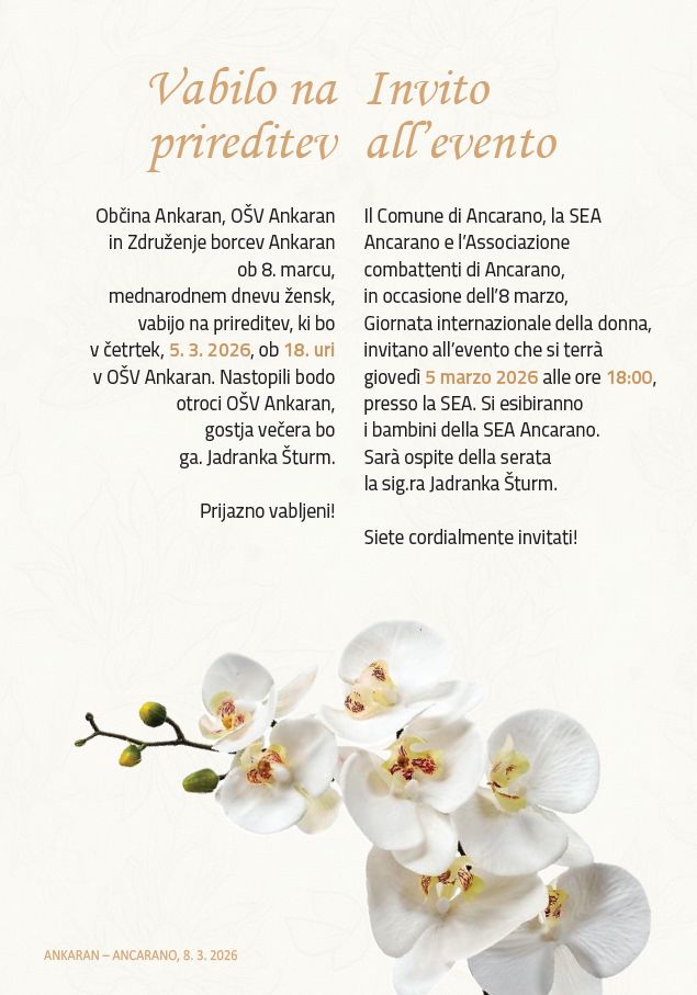 Vabilo 8. marec 2026