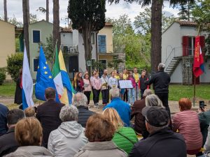 Utrinek z lanskoletne slovesnosti ob dnevu upora proti okupatorju. (Foto: Občina Ankaran)
