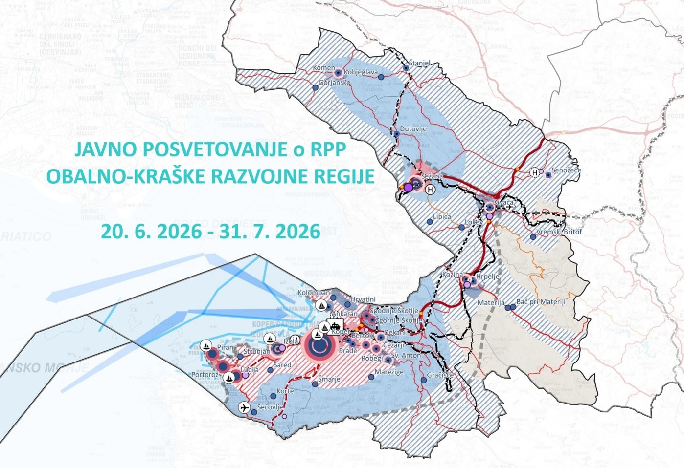 Javno posvetovanje v okviru priprave Regionalnega prostorskega plana Obalno-Kraške razvojne