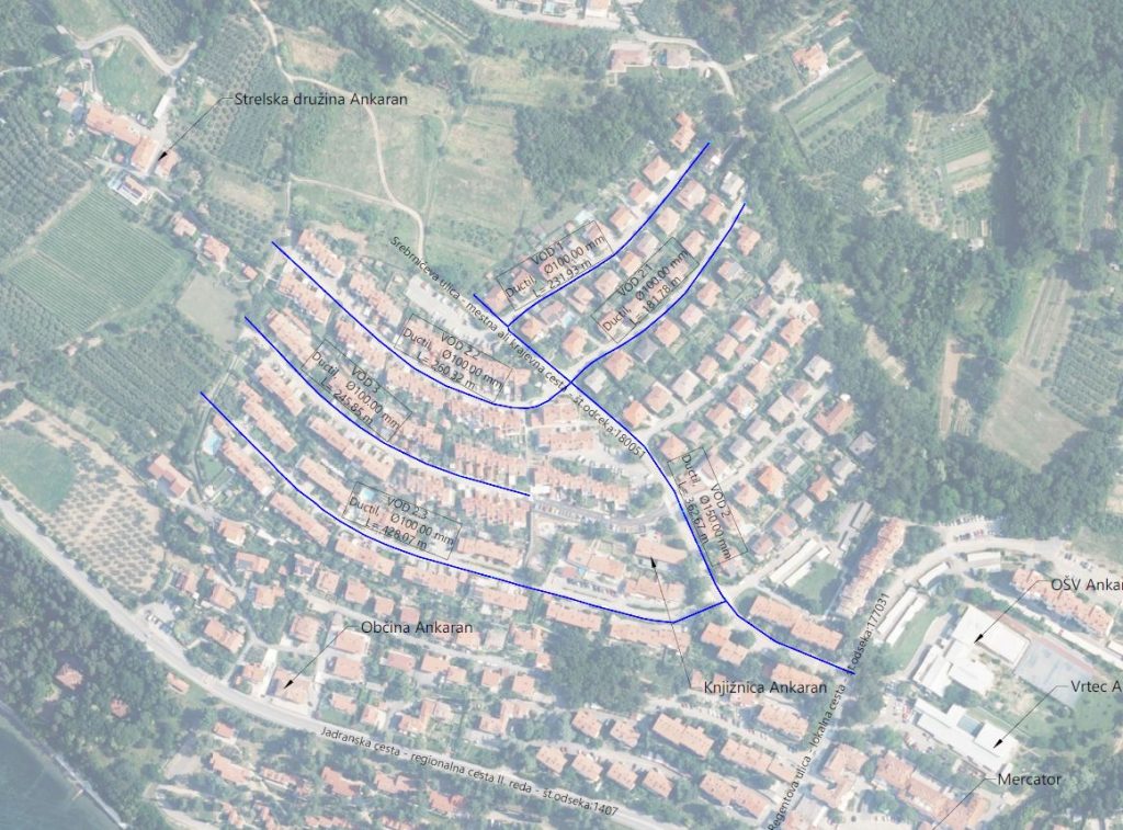 Območja predvidenih obnovitvenih posegov v strnjenem delu naselja.