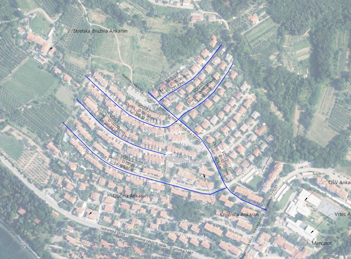 Območja predvidenih obnovitvenih posegov v strnjenem delu naselja.