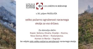 Od 30. julija na Primorskem razglašena zelo velika požarna ogroženost