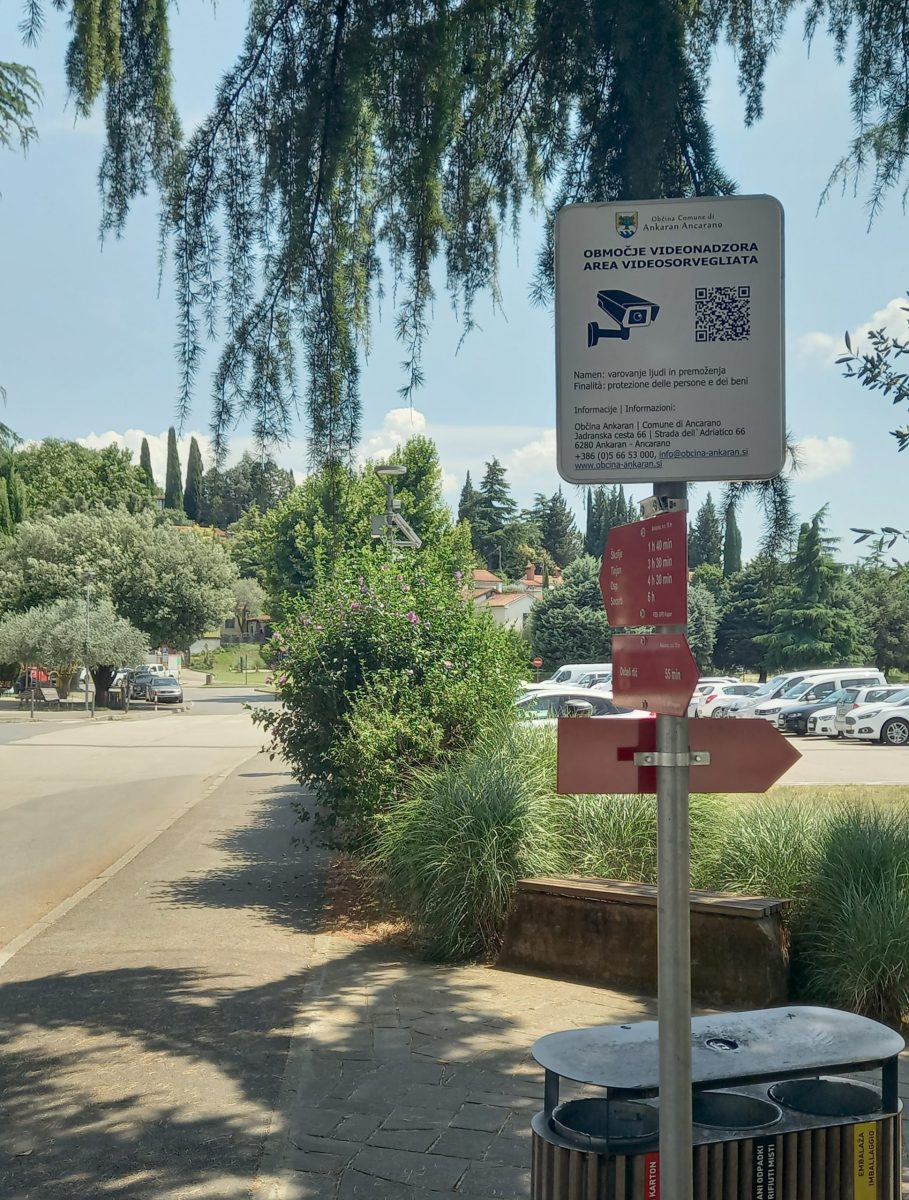 V osrednjem delu Ankarana je odslej vzpostavljen video nadzor parkirišča (Foto: Občina Ankaran)
