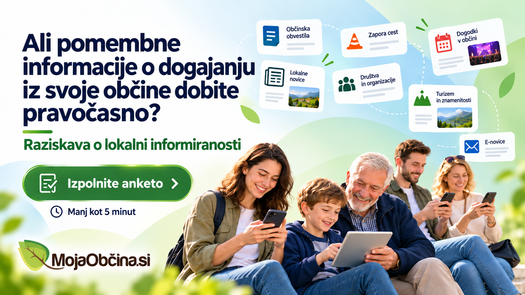 Ali pomembne informacije o dogajanju v naši občini dobite pravočasno?